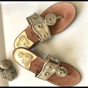 Gold Jack Rogers Hamptons sandals size 7.5